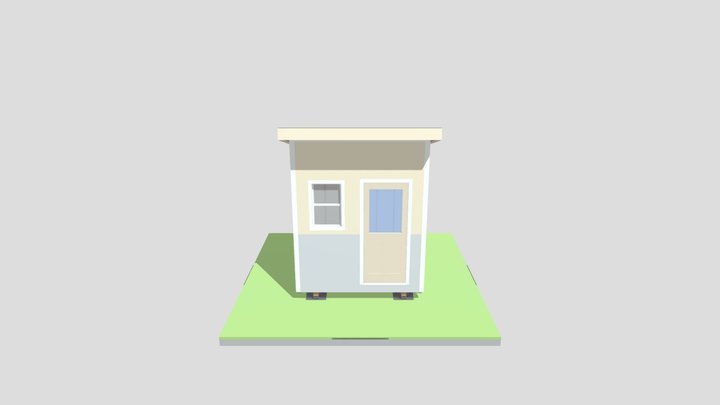 8x8 Studio Shed - Solid Shed Mini Office 3D Model