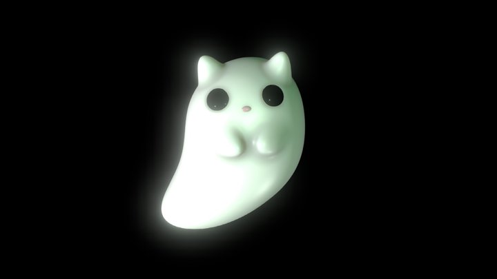 Cute Spooky Cat 3D Model