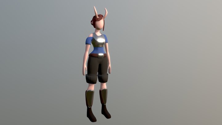 Test low poly character 3D Model