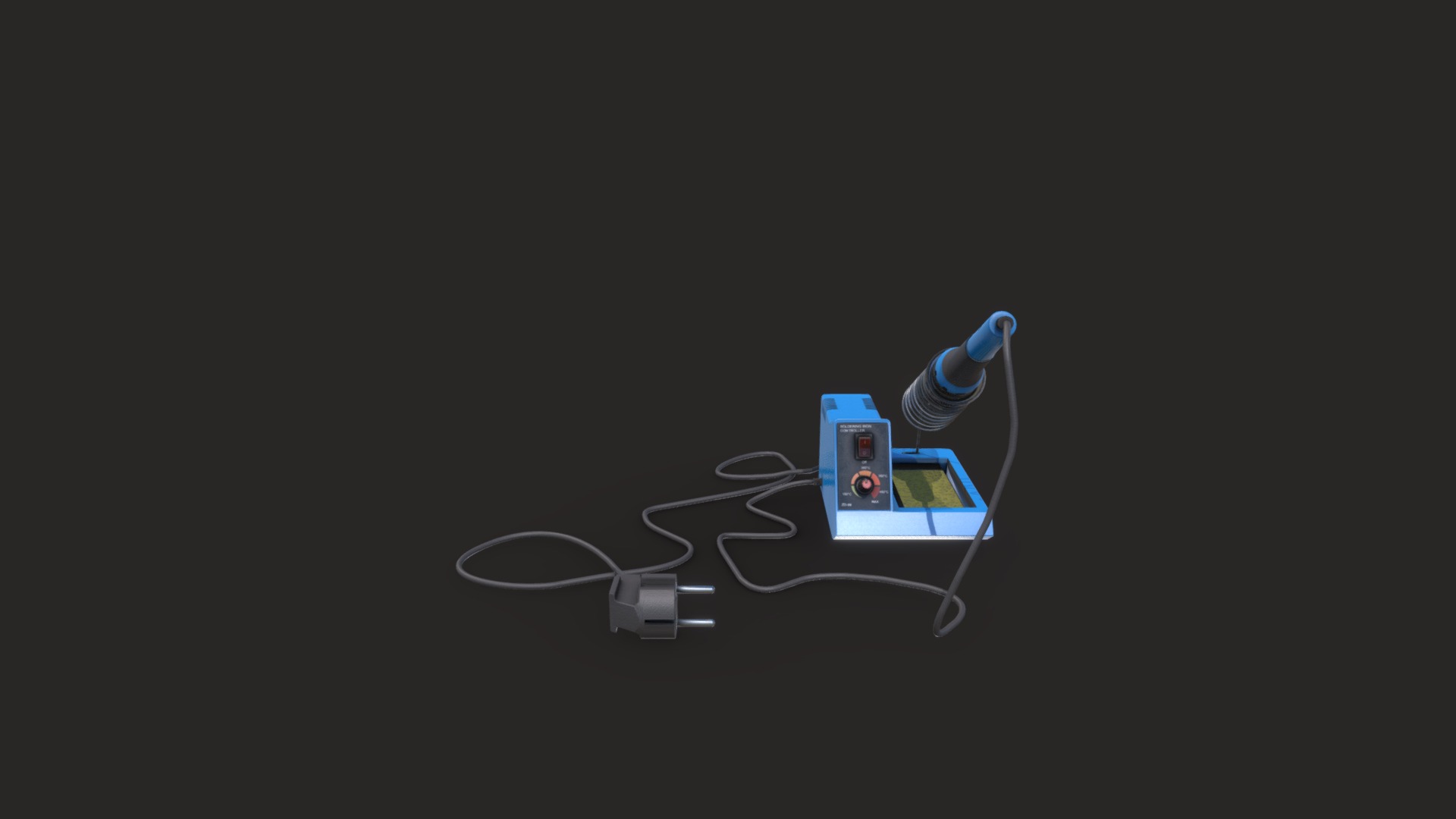 3D model Soldering Iron Station - This is a 3D model of the Soldering Iron Station. The 3D model is about diagram.
