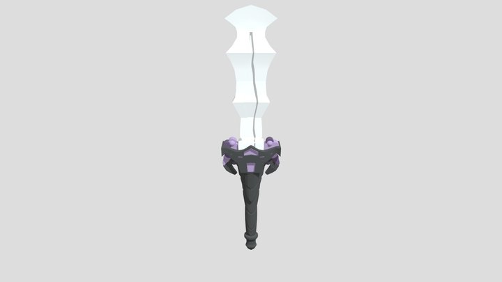 Low Poly Fantasy Sword 3D Model