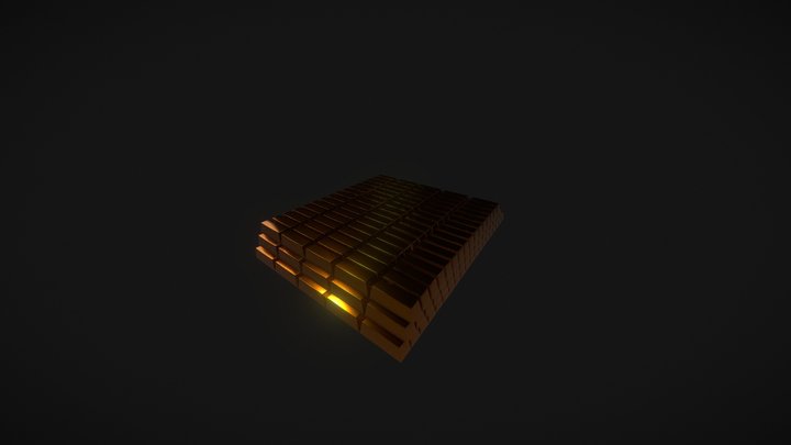 Gold Bars 3D Model