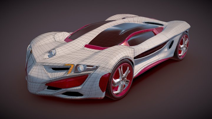 Rhinosteros futuristic car 3D Model
