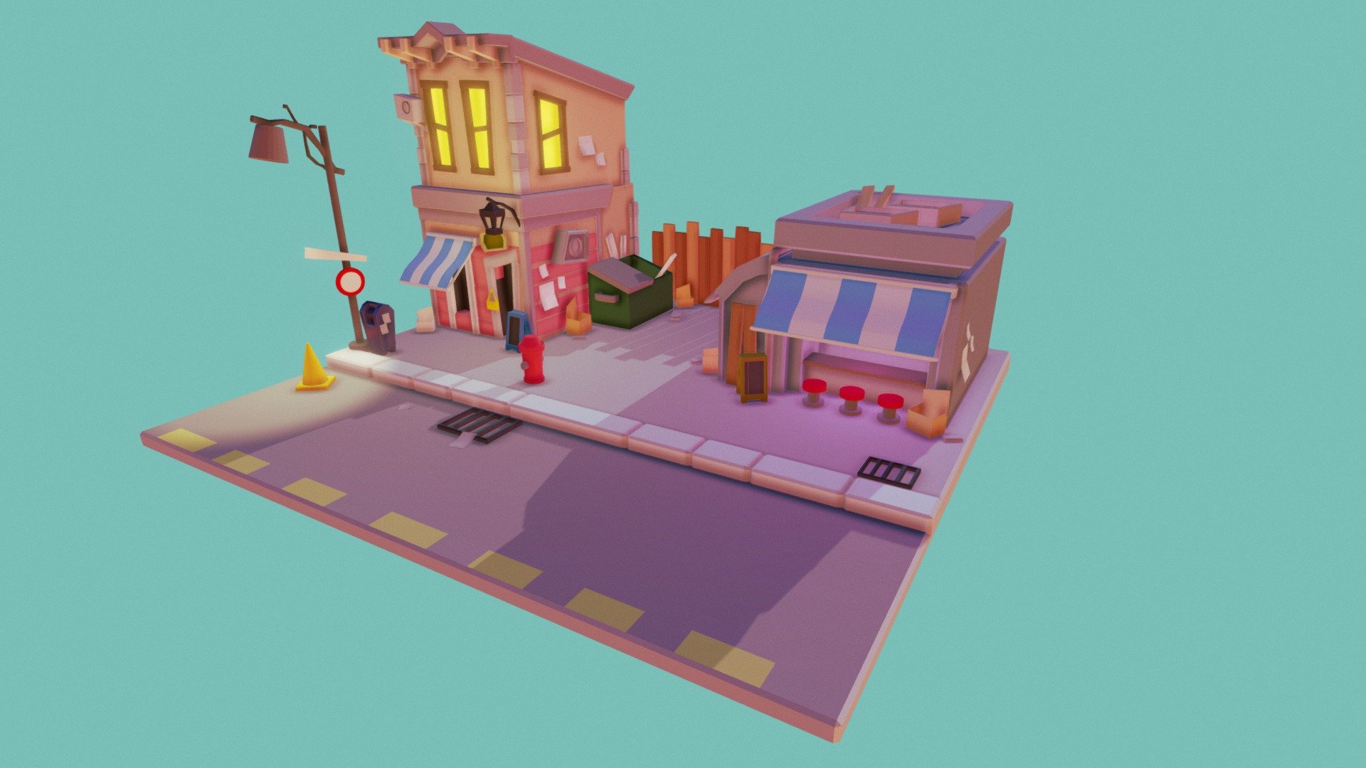 Pleasant Street 3D model by IBorealisI [5640735] Sketchfab