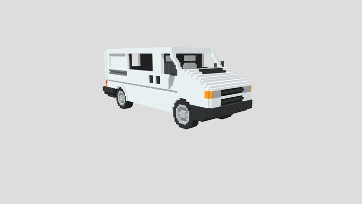 Voxel Minibus 3D Model