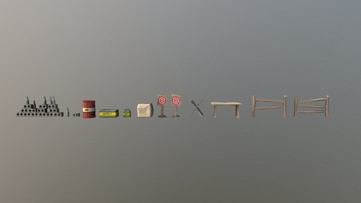 Gorebox - Low-poly Shooting range props