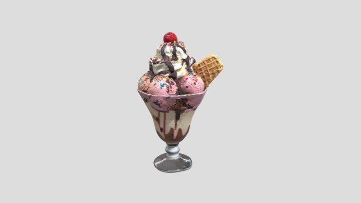 Sundae Bliss PBR 3D Model
