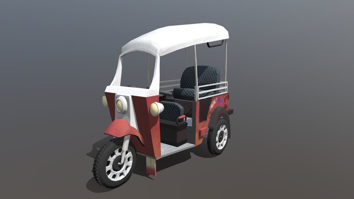 MID_ Poly_ Mototaxi 3D Model