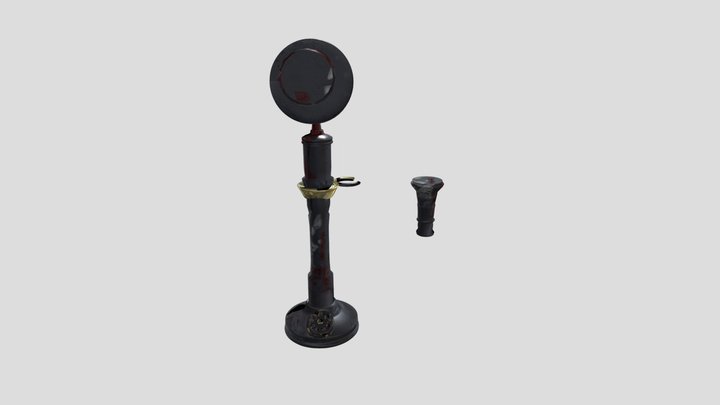 Candlestick phone - Bloody Grand 1930s skin 3D Model
