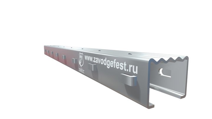 Шпалерная опора сечение 62х40 3D Model