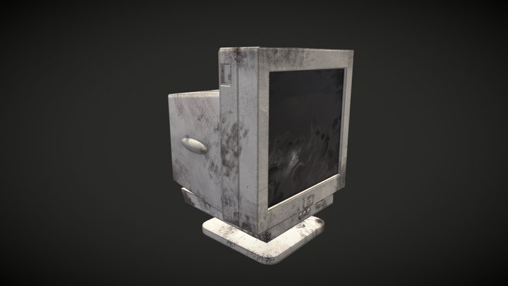 Old CRT Monitor 3D Model