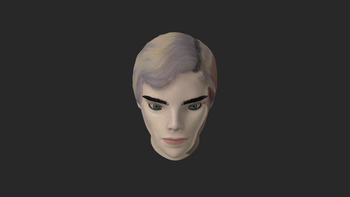Cara Delevingne Bust 3D Model