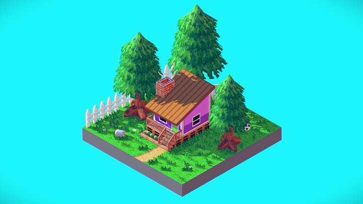 Forest House 3D Model