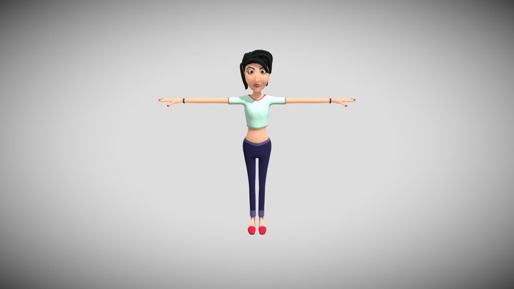 woman to rig - Kaptcha 3D Model