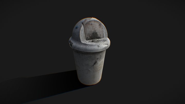 Dirty trash bucket 3D Model