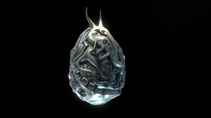 Easter Egg Zbrush 3D Model