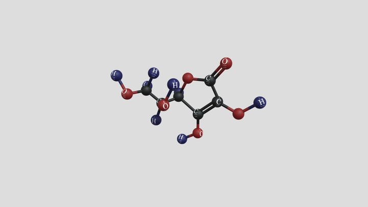 Vitamin C- Molecular Model-FBX 3D Model