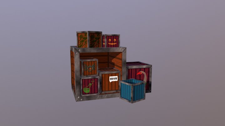 Crates 3D Model