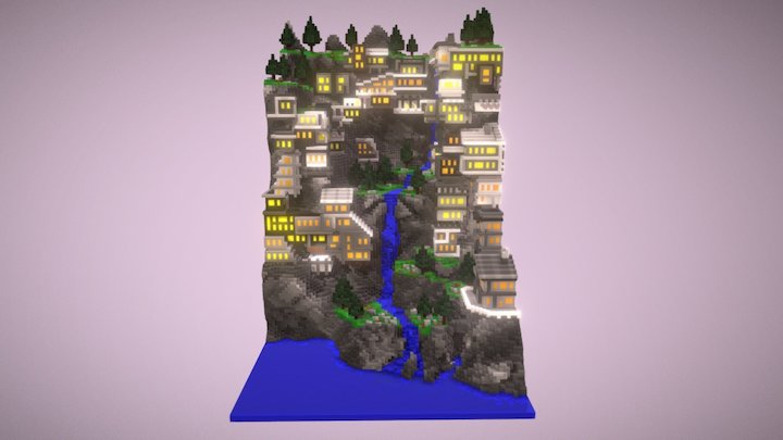City cliff 3D Model
