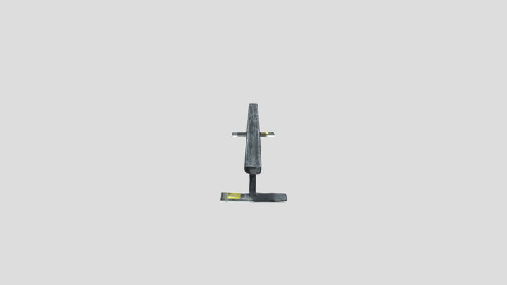Skate Park Grind Rail Gameready Scan 3D Model