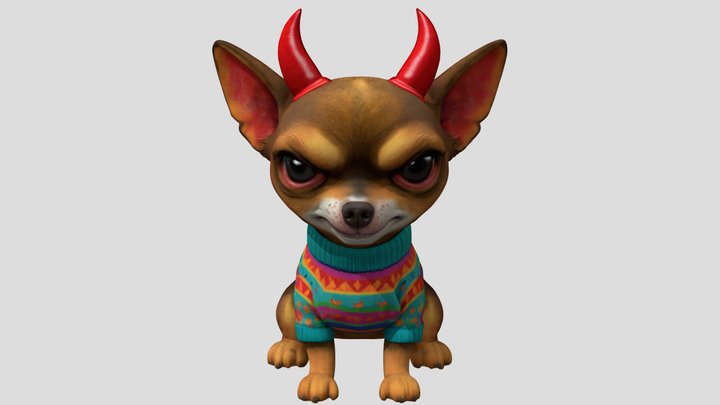 Little Diablo - dog – Kostenloses 3D-Modell STL