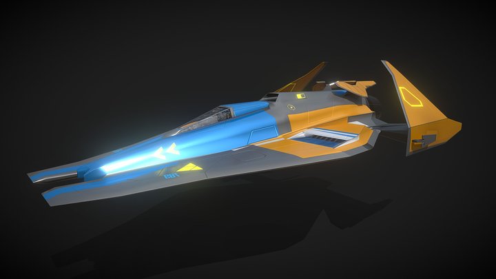 Race Ship 3D Model