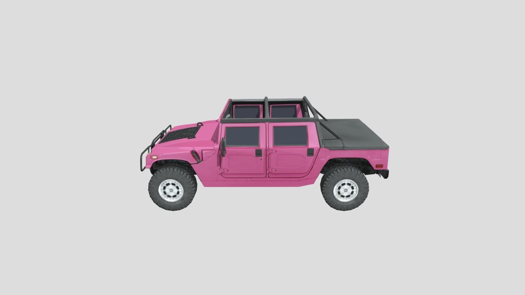 Military pink Humvee
