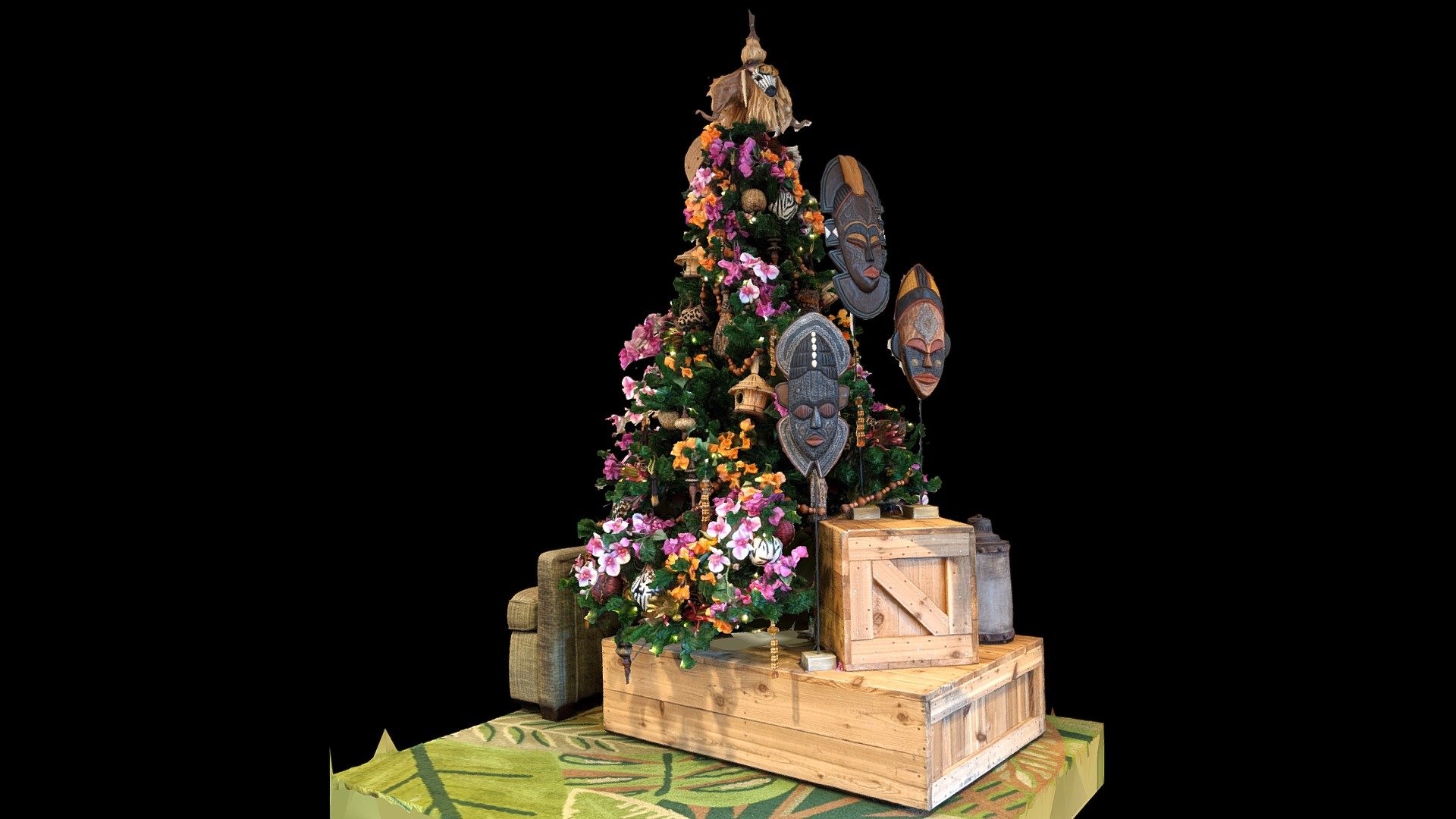 Holiday Tree - Disneyland Hotel Adventure Tower — Sketchfab embed 3D viewer