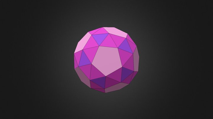 Kuvina snub dodecahedron 3D Model