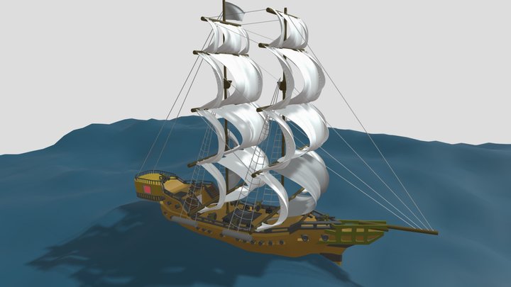 Kapal Layar 3D Model