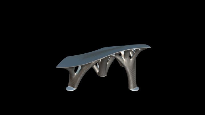 Curved roof support 3D Model