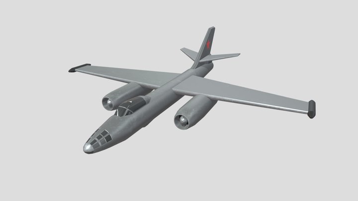 IL-28 soviet reconnaissance aircraft 3D Model
