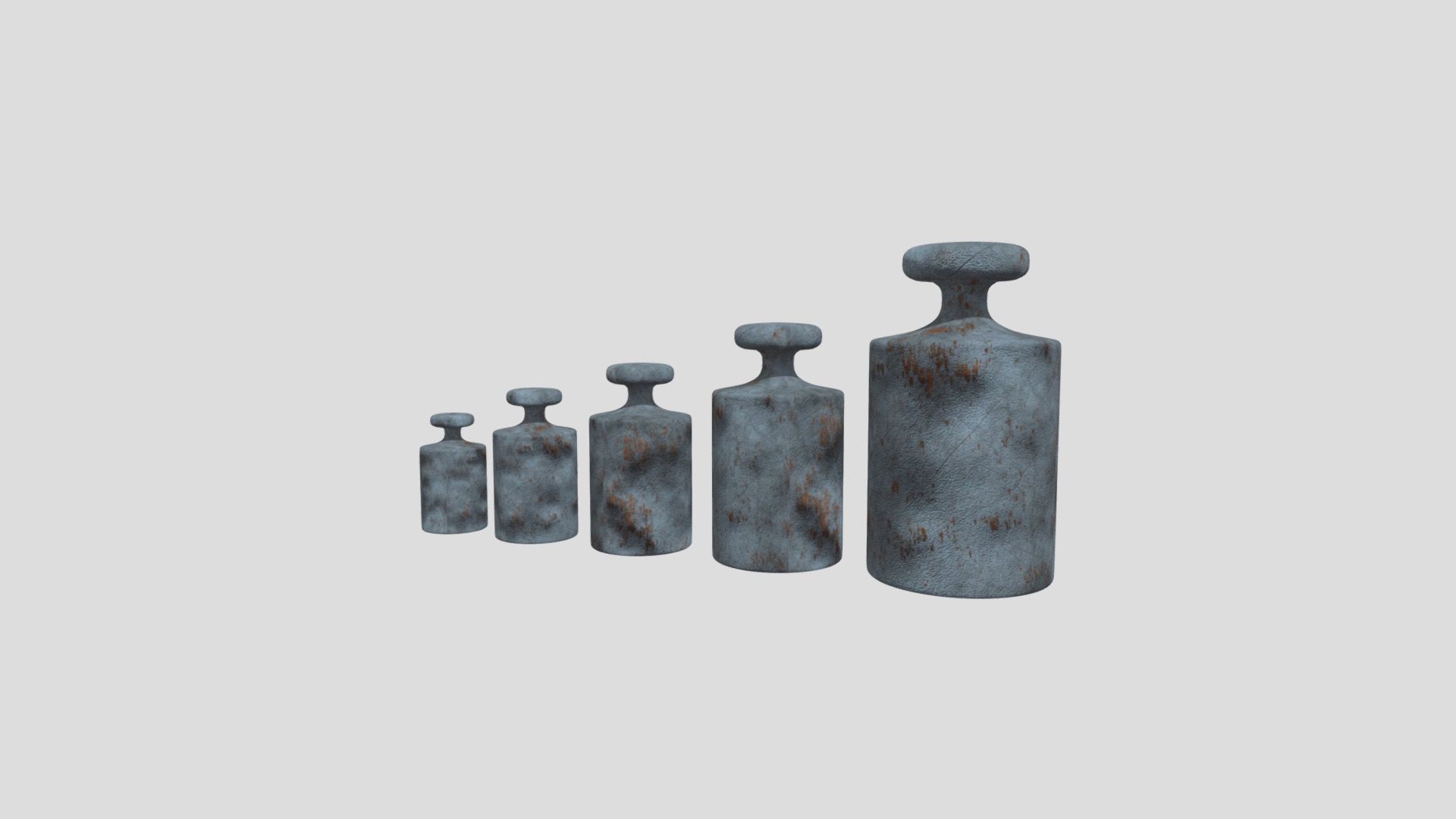 3D model Weight - This is a 3D model of the Weight. The 3D model is about a group of metal objects.