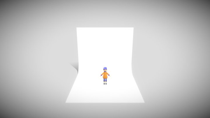 Low Poly Boy 3D Model