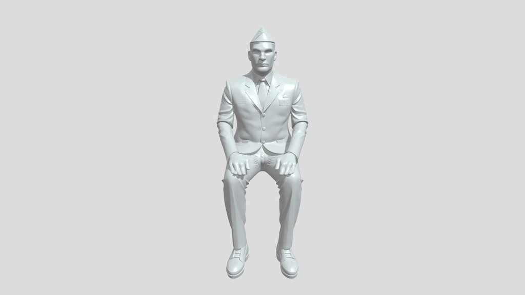 Seated air force service member