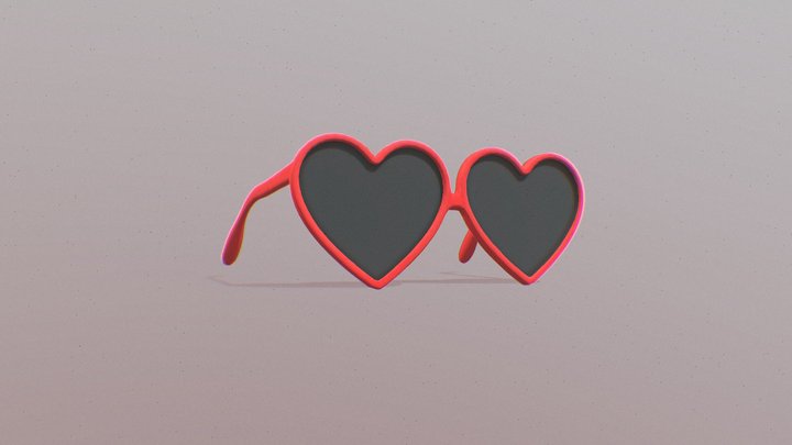Heart Glasses 3D Model