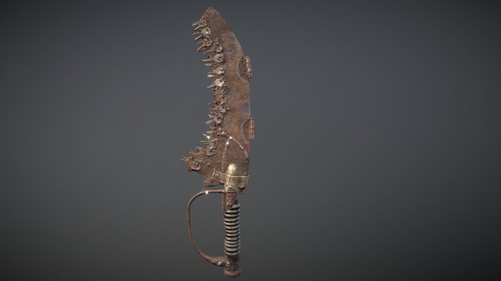 Post apocalyptic Knife Low-poly 3D mode 3D Model