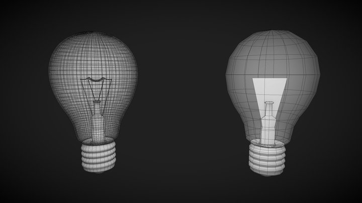 zarowka Wireframe 3D Model