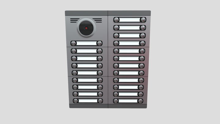 Panel de Intercomunicador Moderno 3D Model