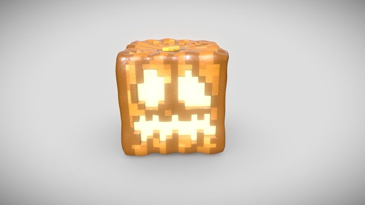 Pumpkin Minecraft RTX 3D Model