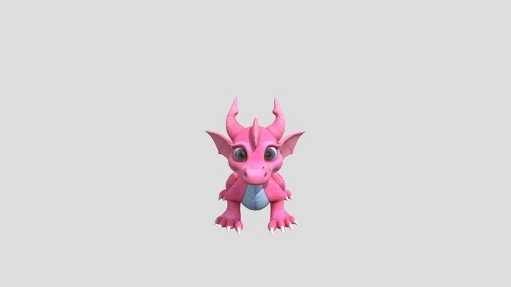 pink dragon 3D Model