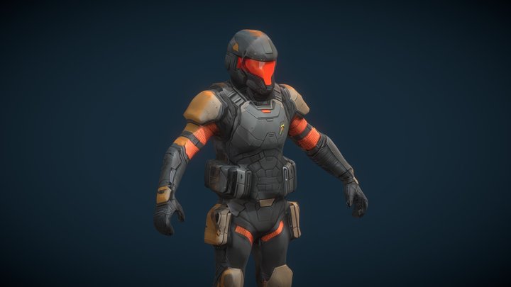 Si-Fi Character №1 3D Model
