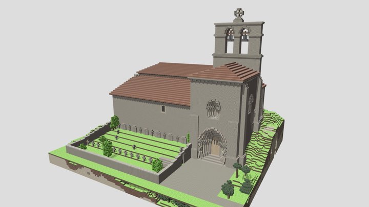 Ermita de San Pantaleón de Losa, Burgos, España. 3D Model