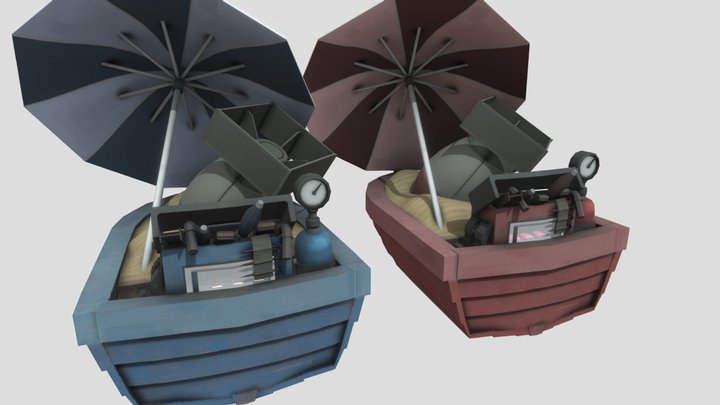 Summer Bomb Cart 3D Model
