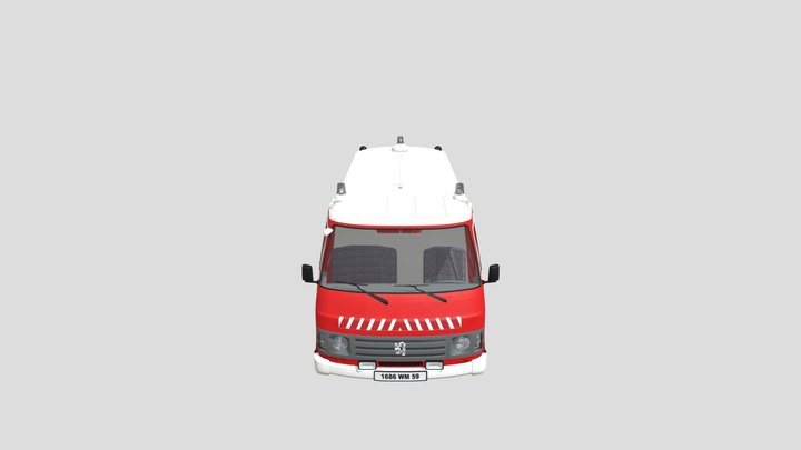 1990s Peugeot Minibus 3D Model