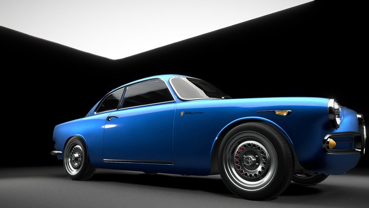 1959 Alfa Romeo Giulietta Sprint 3D Model