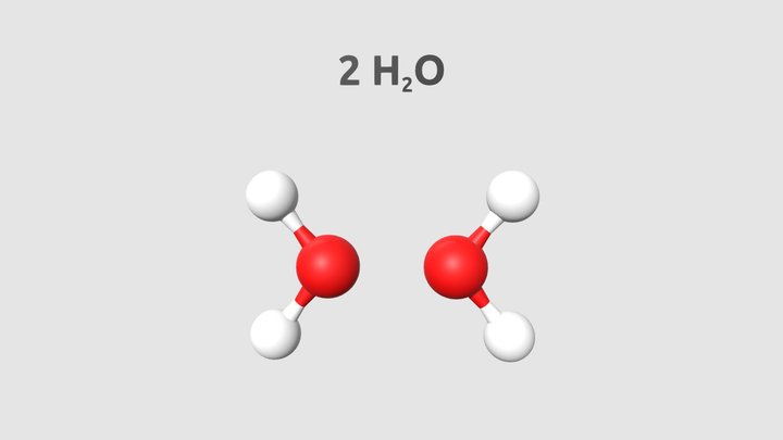 H2O Reaktionsschema – FHE 3D Model