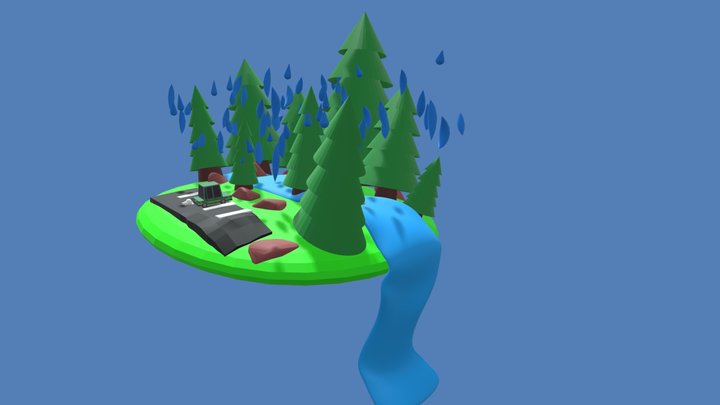 Forest scene made in Gravity Vr 3D Model