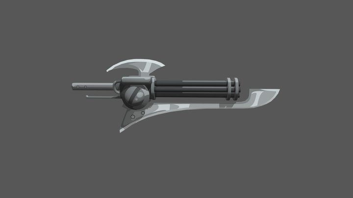 Minigun Blade 3D Model