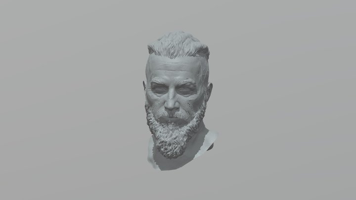 Viking Head 3D Model